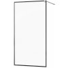 MEXEN/S - KIOTO Sprchová zástena WALK-IN 110x200 cm 8 mm, chróm, čierny profil 800-110-101-01-70