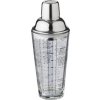 Sklenený šejker na koktaily (400 ml) Adela, sivá strieborná