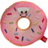 Hračka Dog Fantasy donut s tvárou ružový 12cm