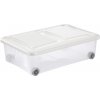 Tontarelli Úložný box s vekom Stockbox 28 l, transparentná/biela