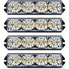 LED výstražné stroboskopické svetlá do auta 12 V – sada 4 ks (Výstražné LED svetlá pre lepšiu viditeľnosť vozidla)