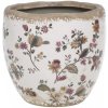 Chic Antique Keramický obal na kvetináč s kvetmi Nancy - Ø 15*13 cm - Chic Antique