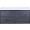 Kúpeľňová skrinka pod umývadlo Sanox Porto farba čela betón antracitovo sivá ŠxVxH 120 x 59 x 50 cm umývadlová doska biela matná