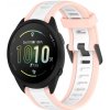 Remienok Sport Wristband bielo-ružový pre Garmin Forerunner 165 20mm