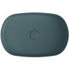 SAPHO INFINITY OVAL keramické umývadlo na dosku, 55x36 cm, zelená petrol 10NF65055-2P