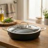 BALLARINI Alba 28 cm čierna - titánová nepriľnavá panvica s pokrievkou