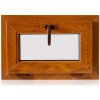 TeraGlass Okno pivničné plastové 4-komorové 2-sklo zlatý dub 800 x 500 x 60 mm