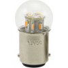 LED žiarovka BA15S, 12x 3014 LED, 6 V DC, biela