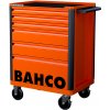 BAHCO dielenský vozík so 6 zásuvkami, s 214 ks náradia oranžový (RAL 2009)