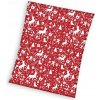 Carbotex Supersoft vianočná flísová deka RED Coral