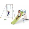 Set šmykľavka s dvojitou vlnou a vodotryskom 200 cm Funny Toboggan Life Smoby a hojdačka s kovovou konštrukciou výška 180 cm