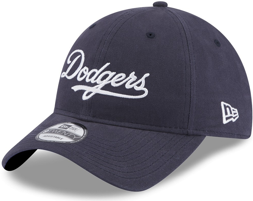 New Era 9TWENTY MLB TEAM SCRIPT LOS ANGELES DODGERS modrá