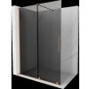Mexen Velar sprchová stena posuvná Walk-in 150 x 200 cm, grafit 8 mm, brúsená meď - 871-150-000-43-65