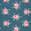 Bavlnený popelín s kvetmi a bodkami, digitálna tlač 1 m