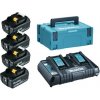 Makita 198091-4 SET BL1860B LXT Akumulátor 4x18V 6Ah s nabíjačkou DC18RD