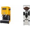 Gaggia New Classic E24, yellow + Eureka Mignon XL, CR chrome