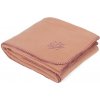 Asana Blanket jogová deka s výšivkou LOTUS Ružová