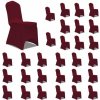 Návleky na stoličku burgundy 30 ks naťahovacie