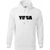 Yoga nápis - Mikina pánska Cape s kapucňou - 3XL ( Biela )