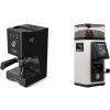 Gaggia Classic UP, black + Rancilio STILE, white