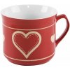 Orion Keramický hrnček varák červené SRDCE 500 ml