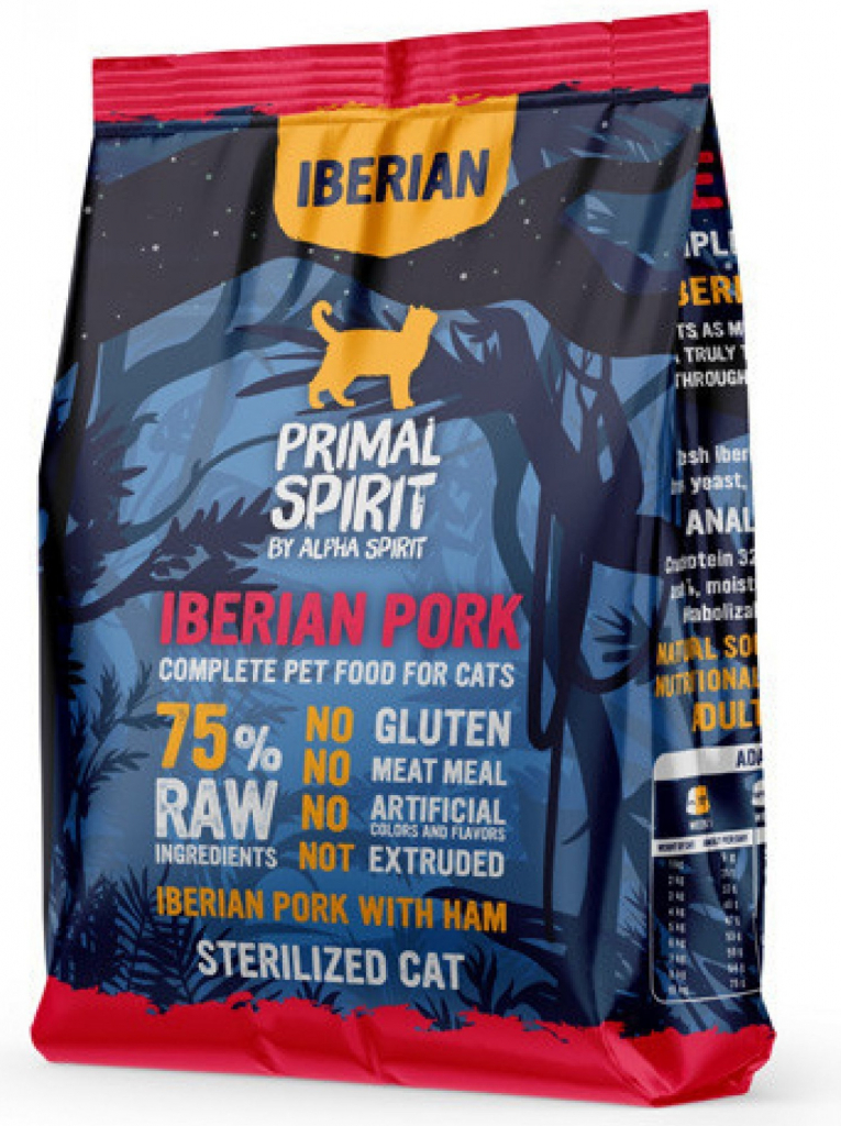 Primal Spirit Iberian Sterilized Cat 75% Pork with Ham 3 kg