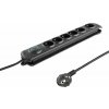 Qoltec Swift proti prepätiu 6 zásuviek 1,8 m čierna (50111)