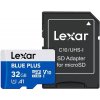 Lexar BLUE PLUS 32GB microSDHC, 100MB/s, UHS-I, V10 + adaptér