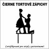 Tortový zápich obrazový - rôzne farby Čierna