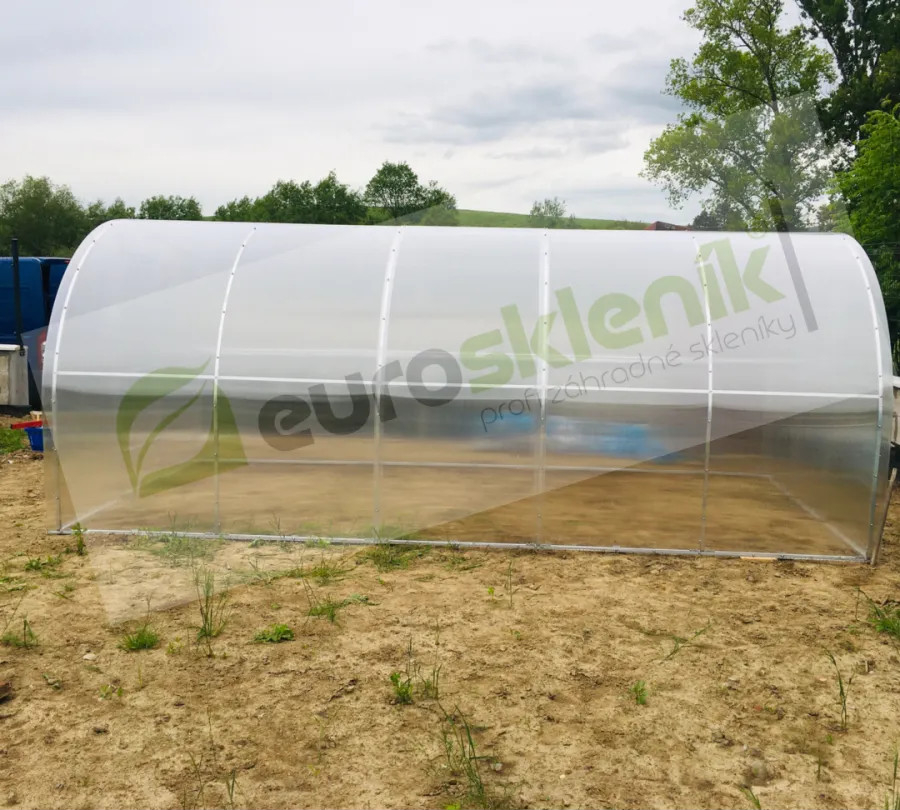 Euroskleník Hliníkový skleník polykarbonát 4mm 2,5 m x 5 m EAL250500