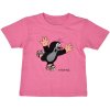 Moravská Ústredňa - Tričko Krtek, 106-116, korčuliar, bavlna, krátky rukáv, ružové