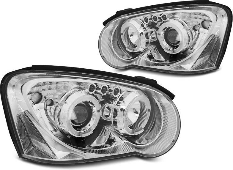 TUNING-TEC Predné svetlá, SUBARU IMPREZA II GD, 2003-2005, ANGEL EYES CHROME