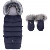 COTTONMOOSE Set fusak a rukavice na kočík Combi Blue VP-F181255