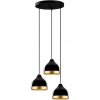 Asir Závesný luster na lanku YILDO 3xE27/40W/230V čierna/zlatá AS2993 + záruka 3 roky zadarmo + záruka 3 roky zadarmo