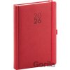 NOTIQUE Denný diár Diamante 2026 (červený) - Notique