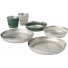 Sada riadov Sea to Summit Detour Stainless Steel Collapsible Dinnerware Set 6 Piece Farba: strieborná/zelená
