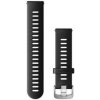 Remienok Garmin Quick Release 20mm, silikonový černý, stříbrná přezka 010-12561-02