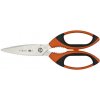 Bezpečnostné nožnice rovné-pogum.rukoväť (oranž./čierne); Kretzer Solingen FINNY