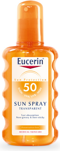 Eucerin Sun transparentný spray SPF50 200 ml od 15,23 € - Heureka.sk