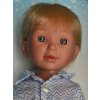 Realistická panenka chlapeček Paul v modrobílé košili od firmy Vestida de Azul (Pau - 33 cm)
