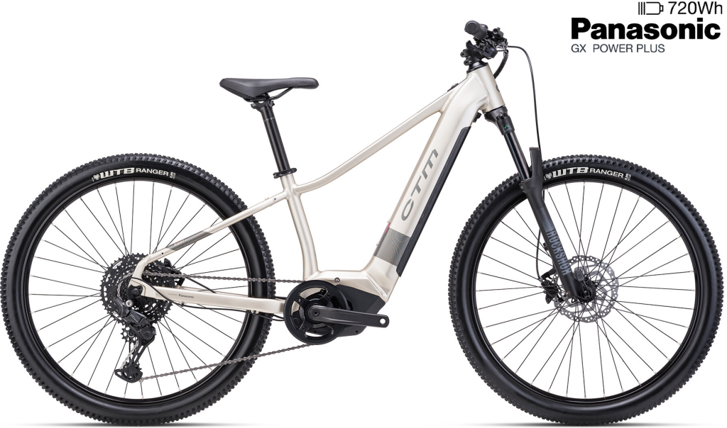 Elegantný CTM Ruby GX Pro 2025 v čiernej farbe – ideálny pre náročných cyklistov hľadajúcich spoľahlivý pohon.