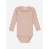 Detské body s dlhým rukávom z bavlny a modalu Misty Rose Minymo Veľkosť: 74