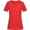 Stedman Dámske tričko Lux Fitted Crew neck scarlet červená