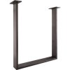 Stolová podnož 80x20 mm, Š 600 mm, V 720 mm, ocel černá/lak