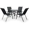 Noela Záhradný jedálenský set Capri 80cm + 4x kovová stolička Ramada