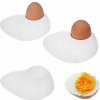 X2 Stojany na vajíčka podnos stojan poháre na vajíčka biele kompletné