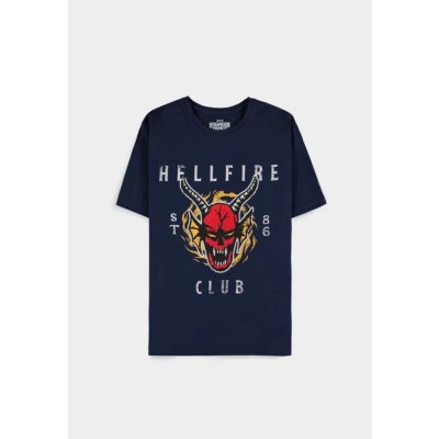 Stranger Things - Hellfire Club Member - Men's Short Sleeved T-shirt Velikost: S, Barva: Blue