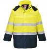 Portwest Nehorľavá vetrovka Bizflame Rain+ Hi-Vis Arc, Farba Yellow/Navy, Veľkosť XXL