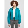 Ladies Short Oversized Zip Jacket - watergreen XL