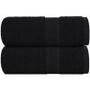 Uteráky pre hostí, 2 ks, čierne, 30x50 cm, bavlna 100 %